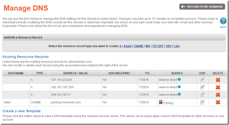 namesilo-default-dns