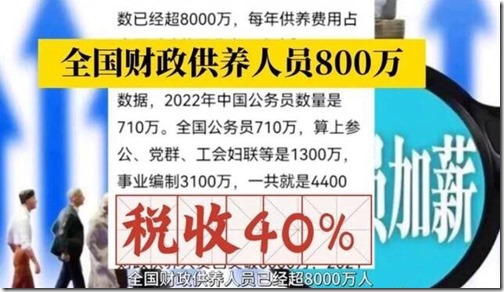 全國財政供養人員800萬