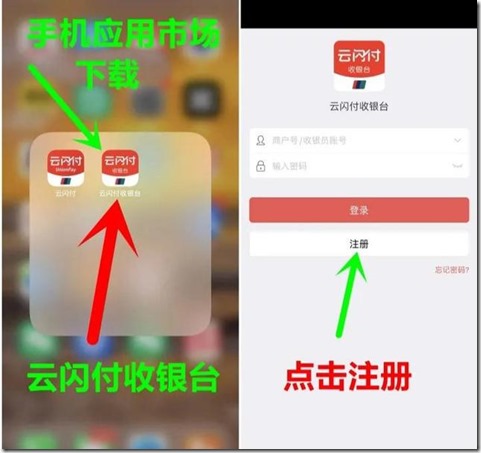 云闪付收银台注册