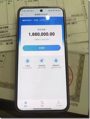 新网银行好业贷 可借额度188万