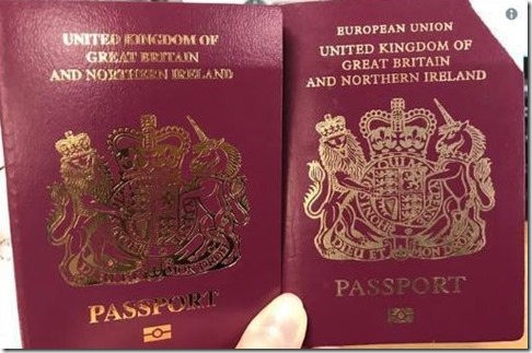 老款红色英国护照
