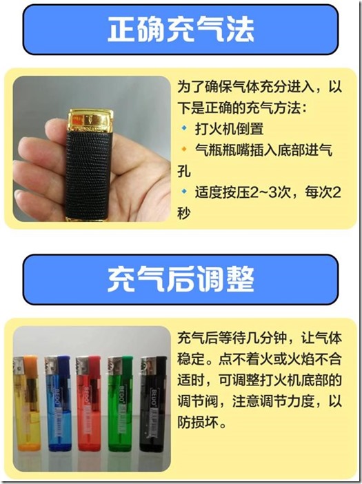 打火機充氣 正確充氣方法 充氣後調整